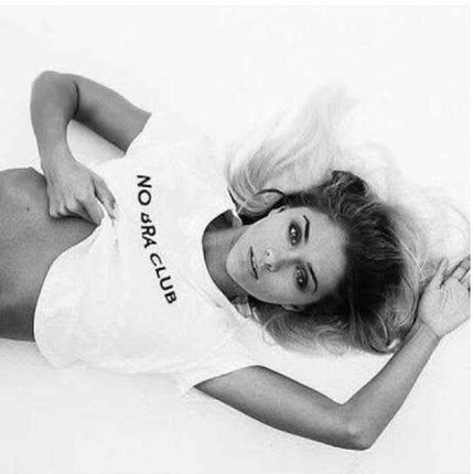 No Bra Club - Free The Nipples Feminist Womenempower Cotton Crop Top T-shirt Fendax 0