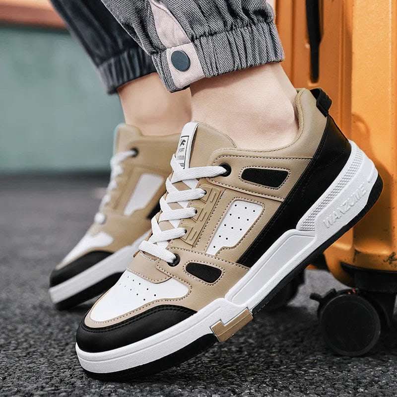 Youth Summer Leather Fashion Colorblocking Casual Shoes Fendax 0