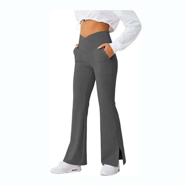 Spring Women's Workout Exercise Pants Akimbo Pants Split Flared Pants Fendax 0