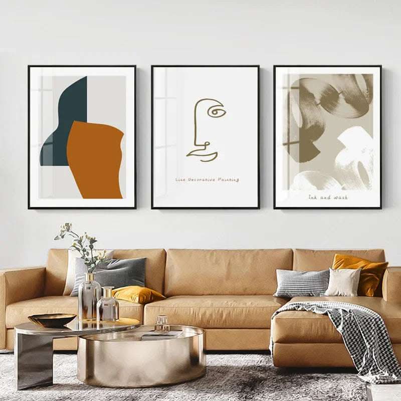 Modern Living Room Decorative Northern Europe Light Luxury Abstract Hanging Painting Fendax 0