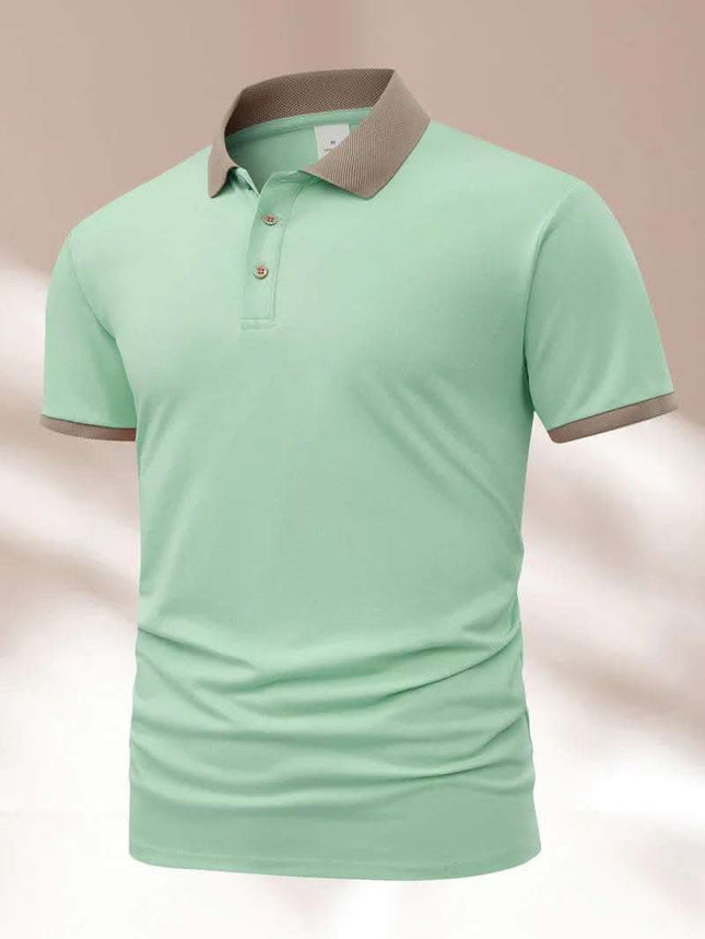 Summer Polo Shirt Printed T-shirt Short Sleeve High-end Lapel Fendax 0