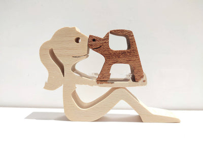 DIY Figurine Wood Dog Ornament