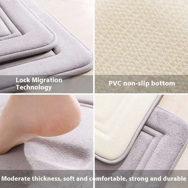 Simple Bathroom Non-slip Kitchen Bathroom Entrance Mat Fendax 0