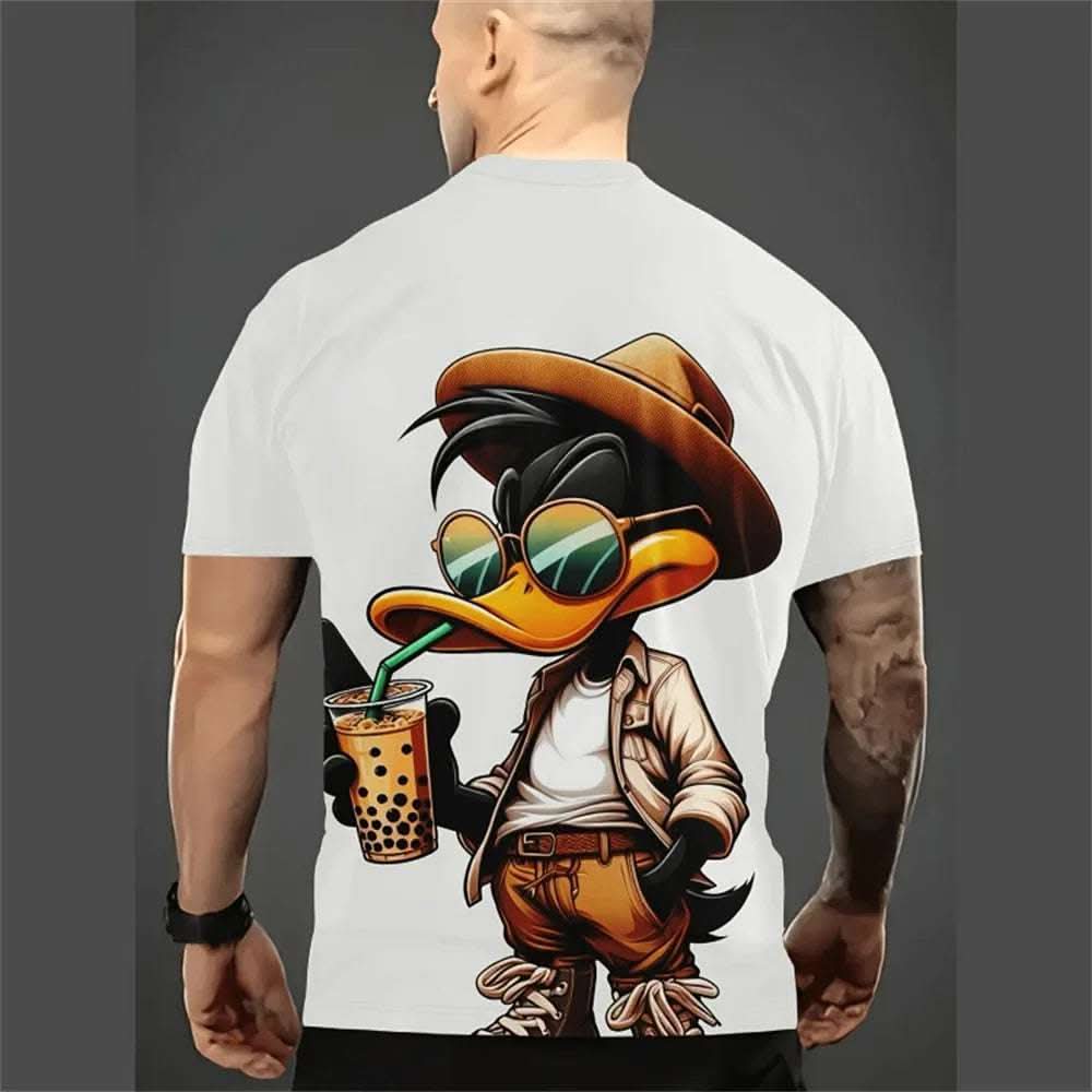 Men's Casual Loose Cartoon 3d Printed Short Sleeve Fendax 0