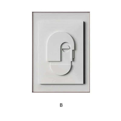 Three-dimensional Abstract Silent Style Geometric Morandi Hanging Painting Fendax 0