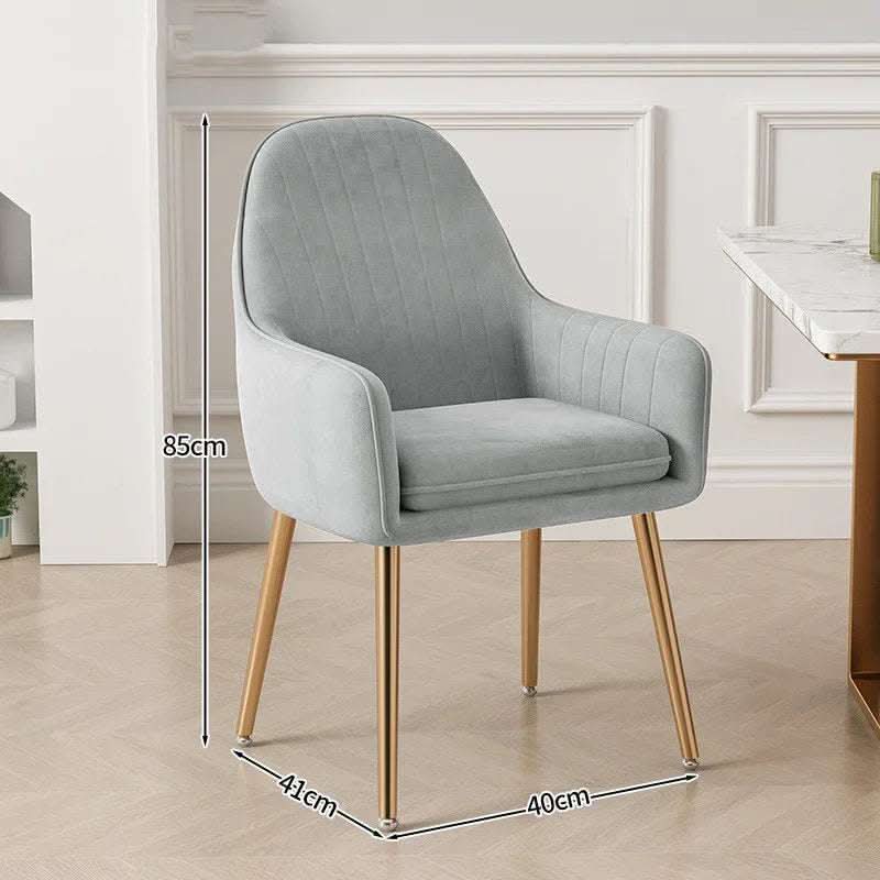 Light Luxury Dressing Stool Home Dining Chair Backrest Petals Fendax 0