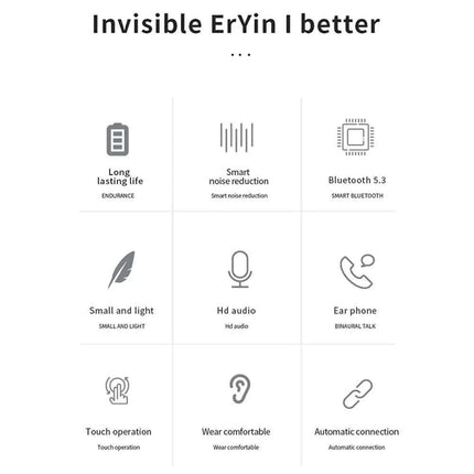 Mini Wireless Earbuds - Earbud Headphones With Digital Display Bluetooth Earbuds TWS 5.3 Wireless Headphones Earphone Waterproof For All Phones Fendax 5