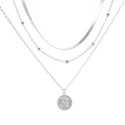 Women's Fashion Personalized Simple Multi-layer Lotus Pendant Necklace Fendax 0