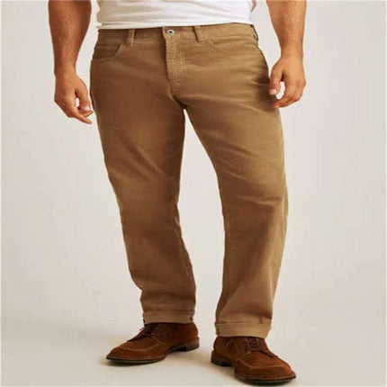 Corduroy Solid Color Loose Casual Straight Trousers Fendax 0
