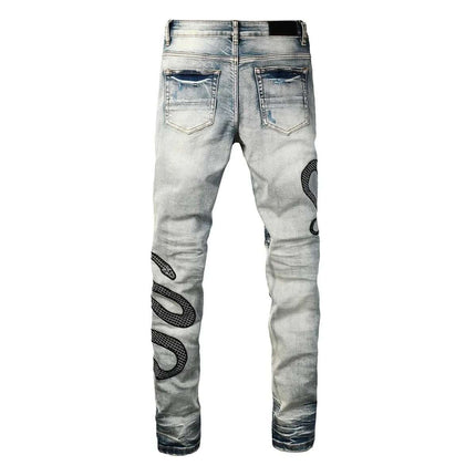 Street Fashion Wash Distressed Skinny Jeans Fendax 0