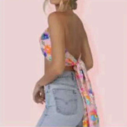 Sexy Color Sequin Embroidered Tube Top Fendax 0