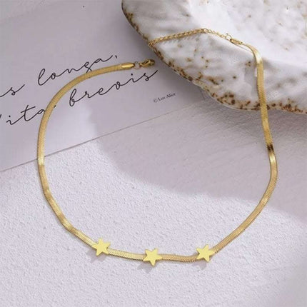 Stainless Steel Necklaces Gothic Blade Snake Chains Stars Choker Statement Light Luxury Temperament Necklace For Women Jewelry Fendax 0