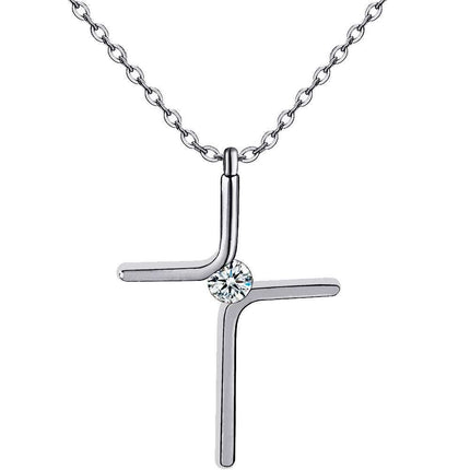 Cross Pendant New Simple Necklace Titanium Steel Plating Fendax 0