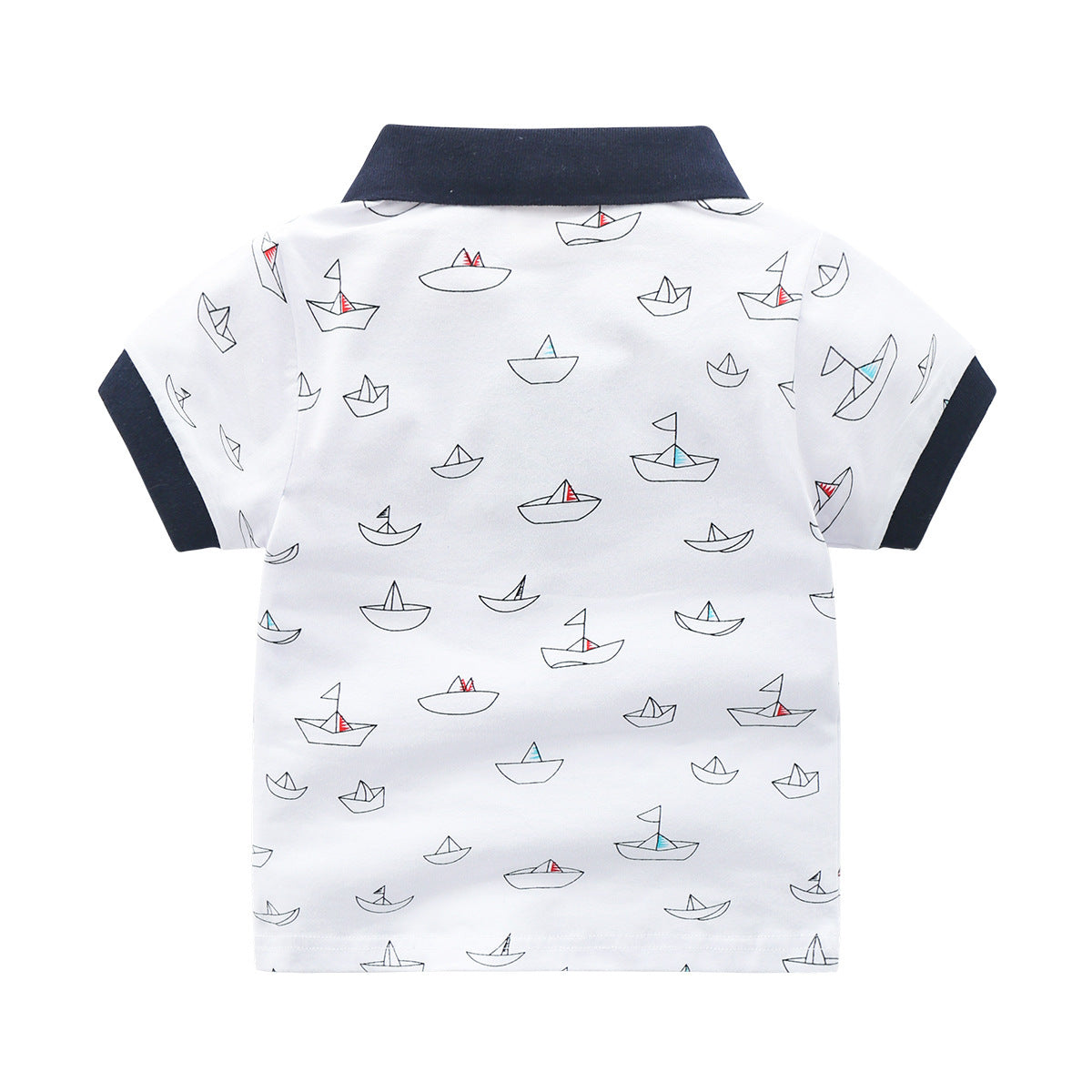 Children's Short-sleeved Lapel T-shirt