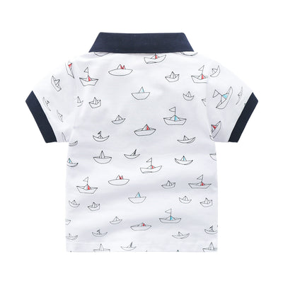 Children's Short-sleeved Lapel T-shirt