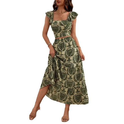 Tea Break Floral Strap Dress Female Midriff Outfit Slimming Temperament High-end Sense Fendax 0