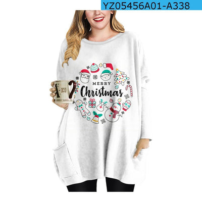 Snowflake Element Round Neck Dress