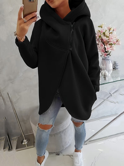 Women's Plus Size Solid Color Coat