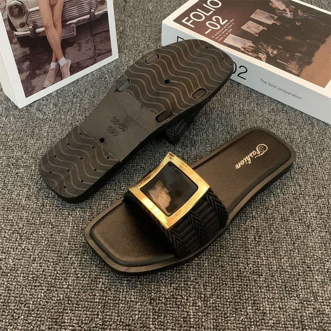 Women's Summer Flat Slippers All-match Casual Fendax 0