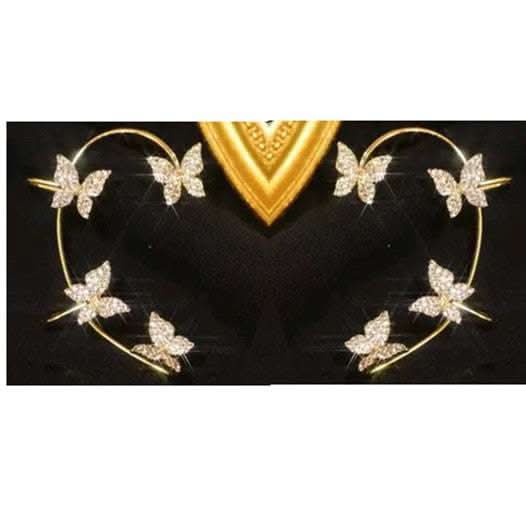 Fashion Earring Butterfly Ear Clip And Ear Hook Jewelry Fendax 0
