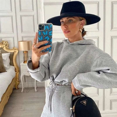 Jogging Suits For Women 2 Piece Sweatsuits Tracksuits Sexy Long Sleeve HoodieCasual Fitness Sportswear Fendax 4