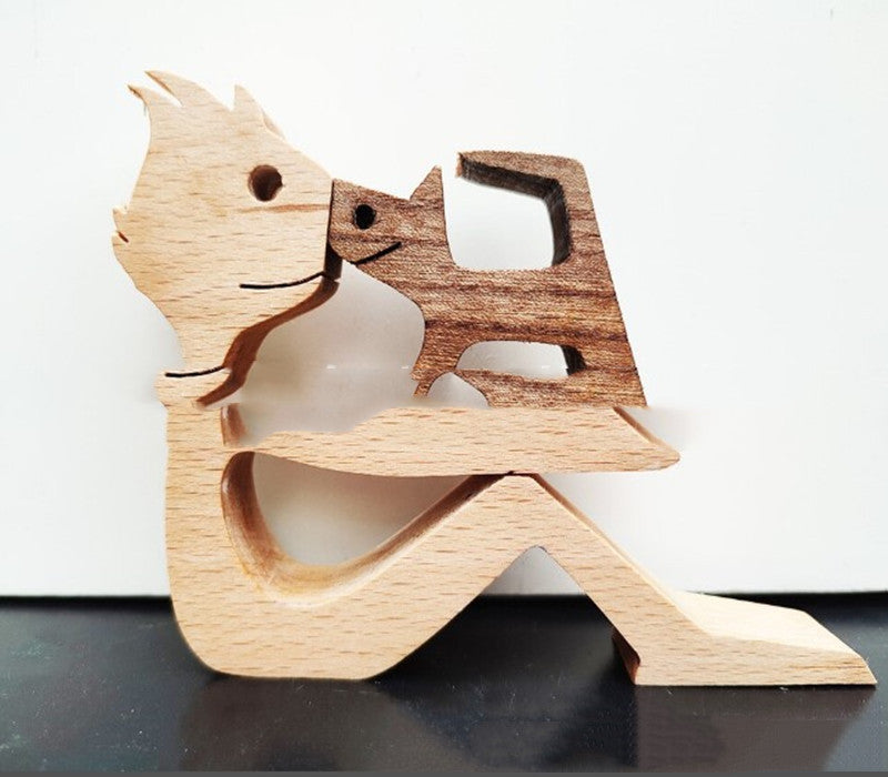 DIY Figurine Wood Dog Ornament