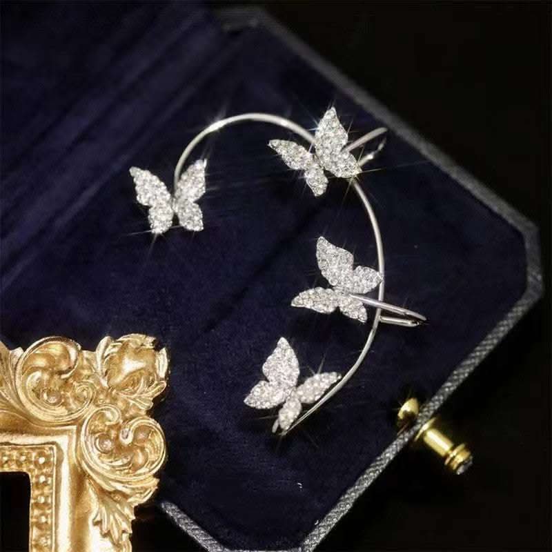 Fashion Earring Butterfly Ear Clip And Ear Hook Jewelry Fendax 0