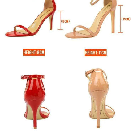 Summer Fashion High-heeled Patent Leather Sandals Fendax 0