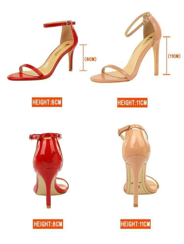 Summer Fashion High-heeled Patent Leather Sandals Fendax 0