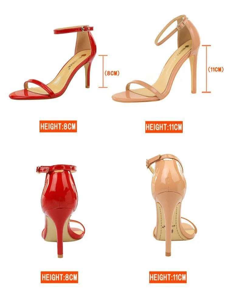 Summer Fashion High-heeled Patent Leather Sandals Fendax 0