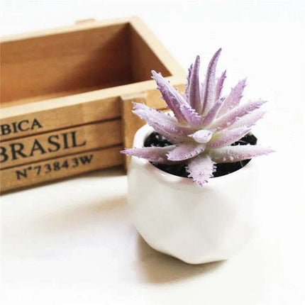 Artificial Succulent Bonsai Creative Ornaments for Home Table Garden Decoration Artificial Plants with Pot Fendax 0