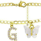 Gold white butterfly / G
