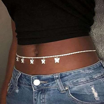 Shiny Rhinestone Butterfly Waist Chain Fendax 0