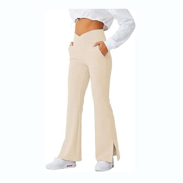 Spring Women's Workout Exercise Pants Akimbo Pants Split Flared Pants Fendax 0
