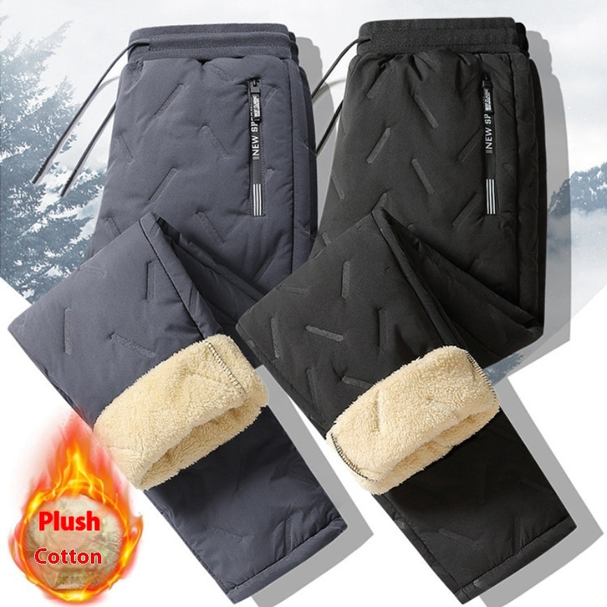 Men Plush Thick Fleece Sweatpants