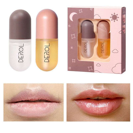 Day Night Instant Volume Lip Plumper Oil Clear Lasting Nourishing Repairing Reduce Lip Fine Line Care Lip Beauty Cosmetic Fendax 0