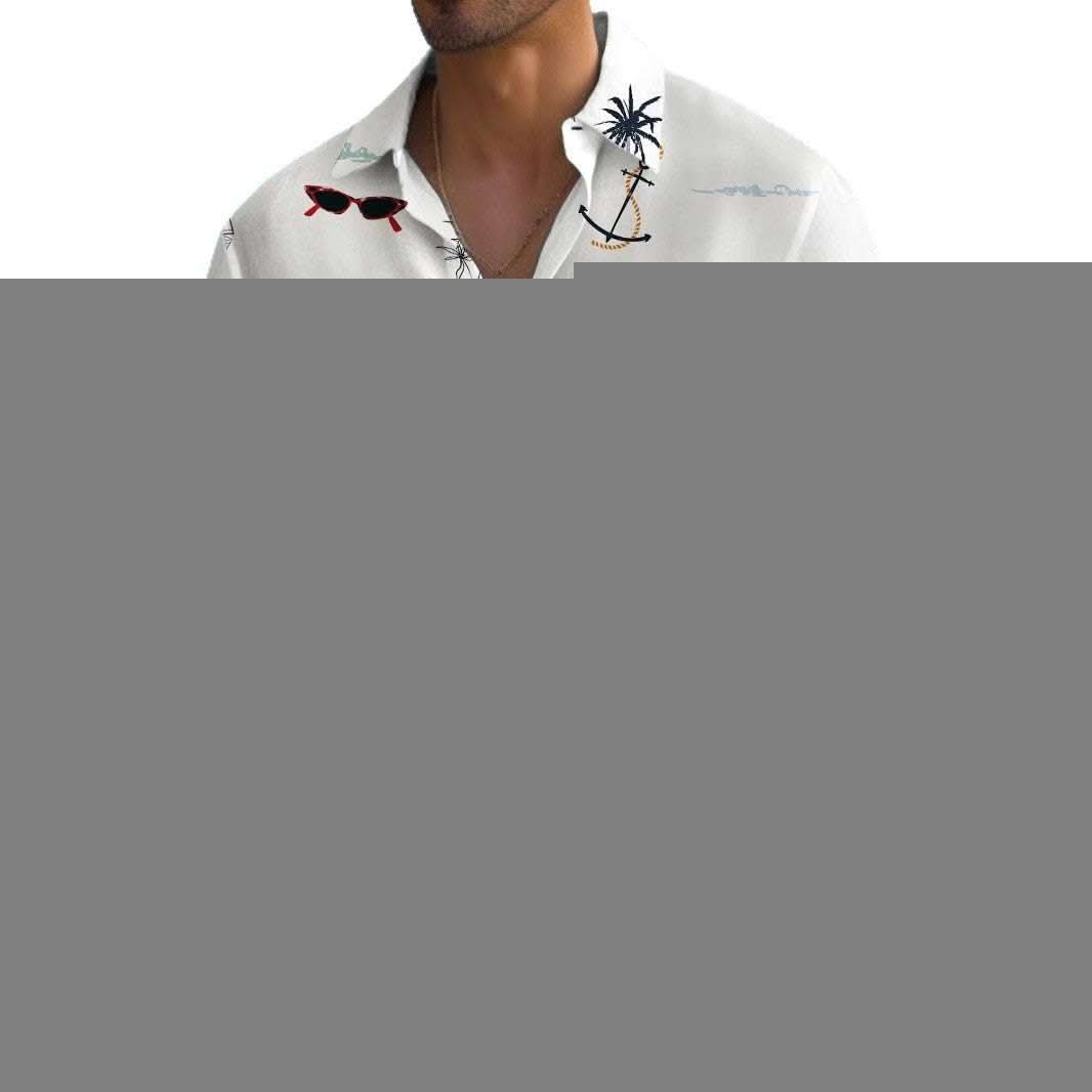 Men's Fashion Hawaiian Digital Printing Shirt Fendax 0