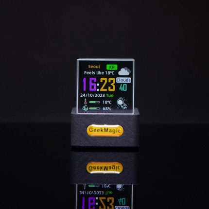 Trendy Mini Transparent WiFi Weather Clock Decoration Display Fendax 0