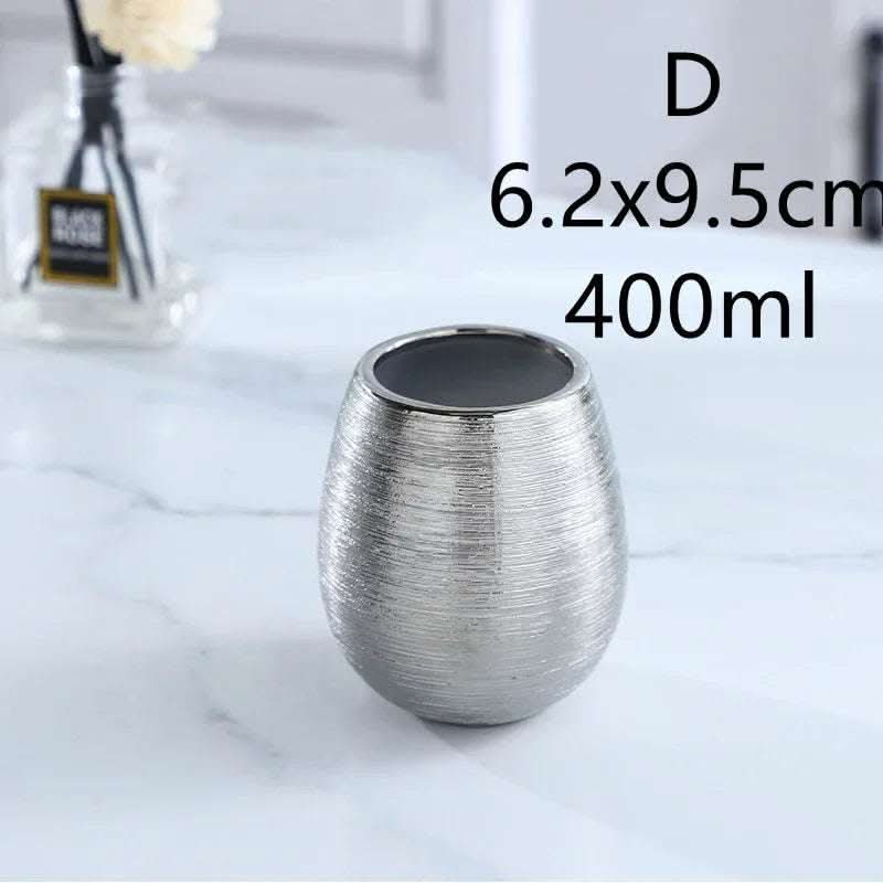 Handmade Retro Brushed Ceramic Bathroom Five-piece Bathroom Toilet Set Fendax 0