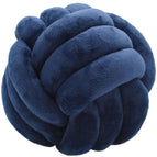 Blue velvet knotted ball / With core