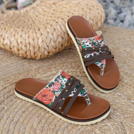 European And American Fashion Plus Size Color Matching Flip-flops Beach Sandals Slippers Fendax 0