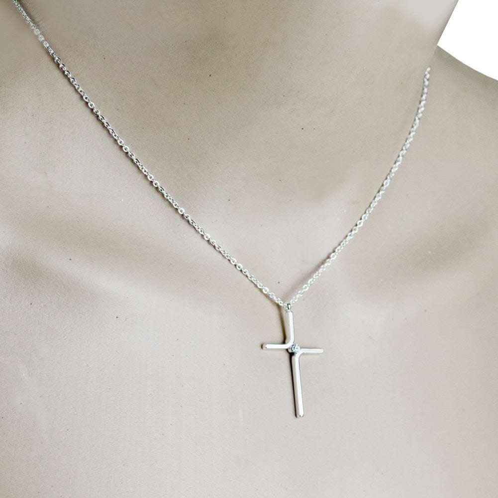 Cross Pendant New Simple Necklace Titanium Steel Plating Fendax 0