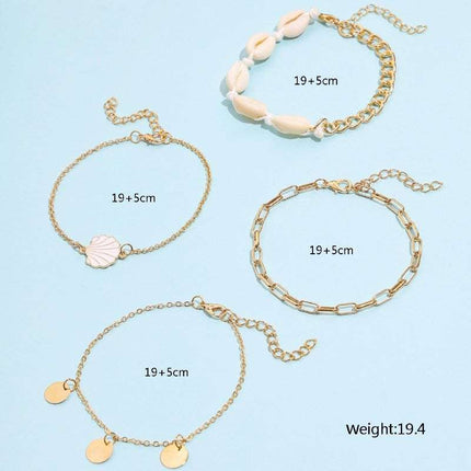 Alloy Dripping Scallop Feet Chain Set Fendax 0