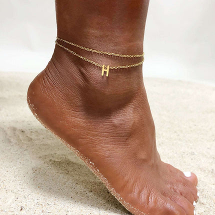 Fashion 26 English Letter Double Feet Chain Fendax 0