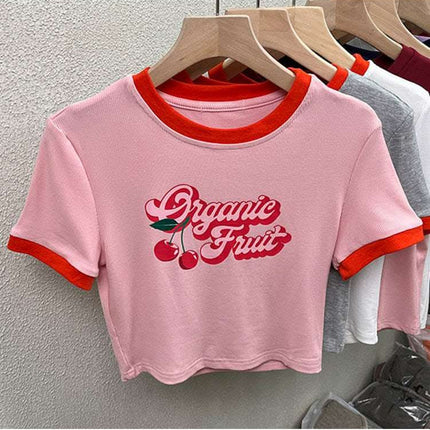 Slim-fit Crop-top Women's Short-sleeved T-shirt Fendax 0
