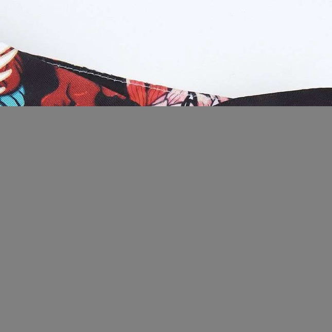 Chinoiserie Printed Halter Neck Buttoned Sexy Navel Crop Top Fendax 0