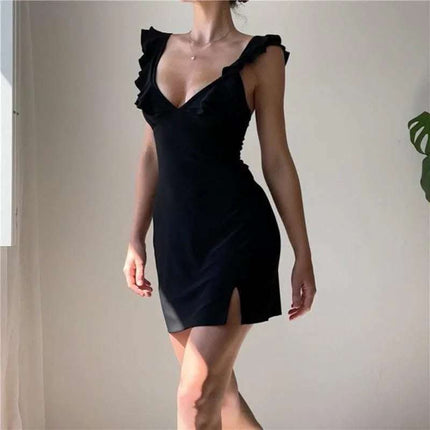 Summer Fashion French V-neck Holiday Dress Fendax 0