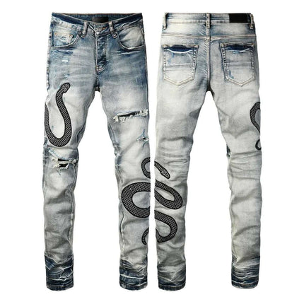 Street Fashion Wash Distressed Skinny Jeans Fendax 0