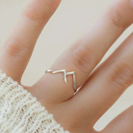 Mountain-shaped Copper Creative Custom Ladies Ring Fendax 0