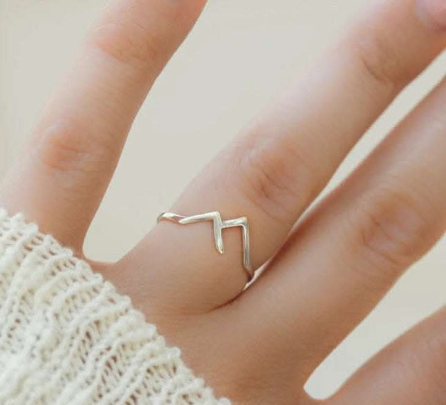 Mountain-shaped Copper Creative Custom Ladies Ring Fendax 0